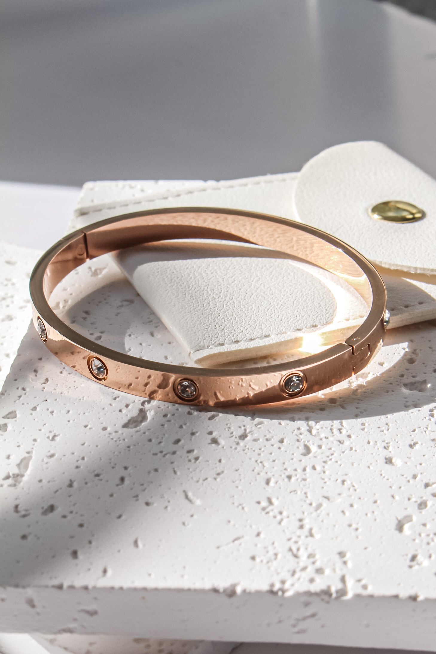 “BANG” Rose gold bangle