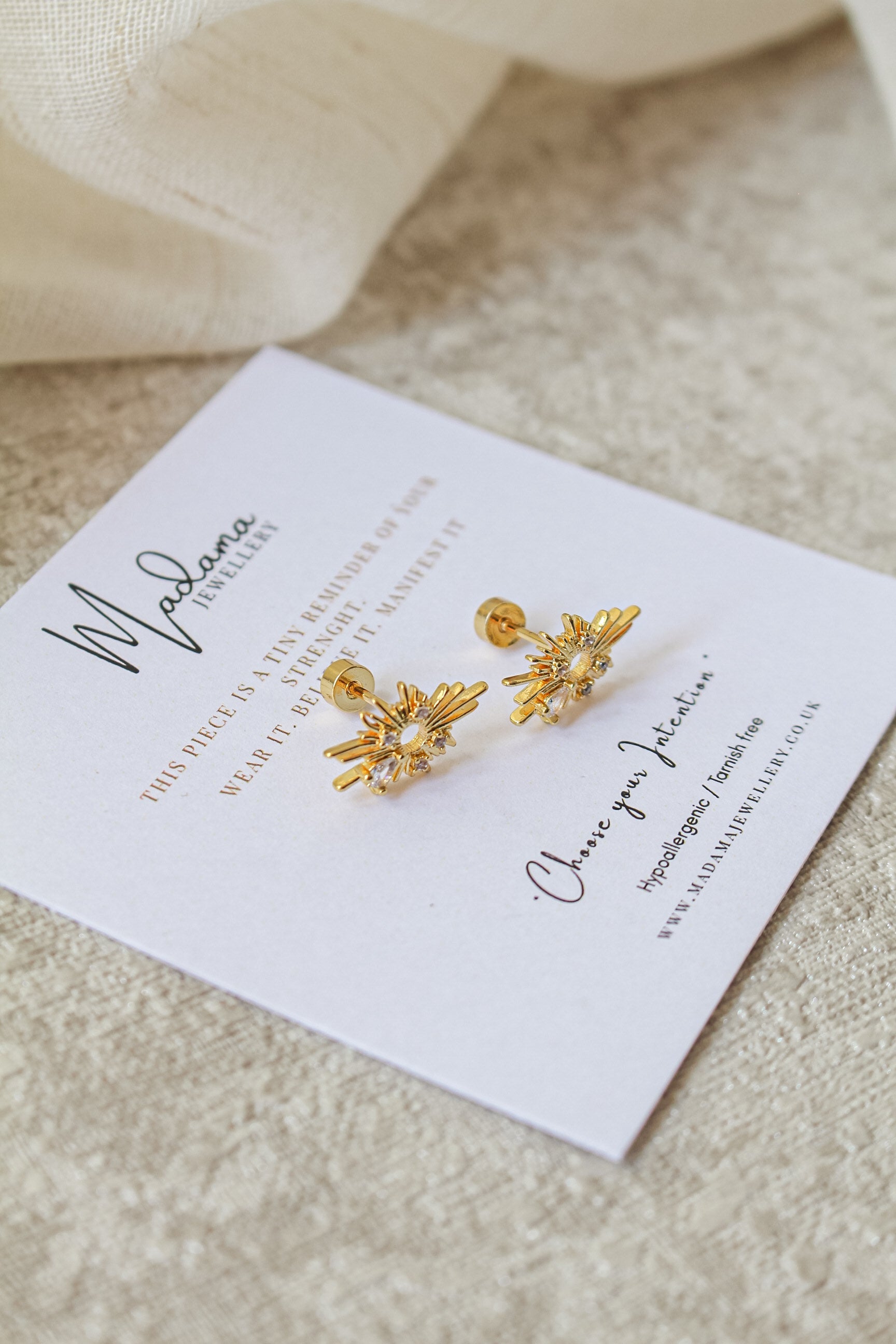STAR | Flat screw earrings