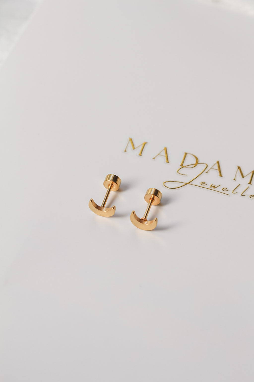 MINI MOON Helix flat screw earrings