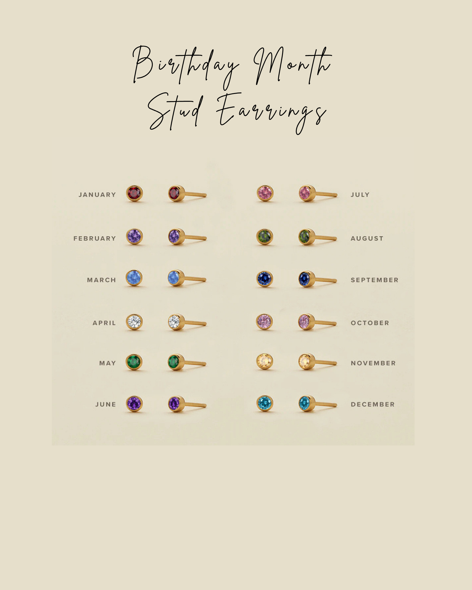 BIRTHDAY MONTH| Stud earrings
