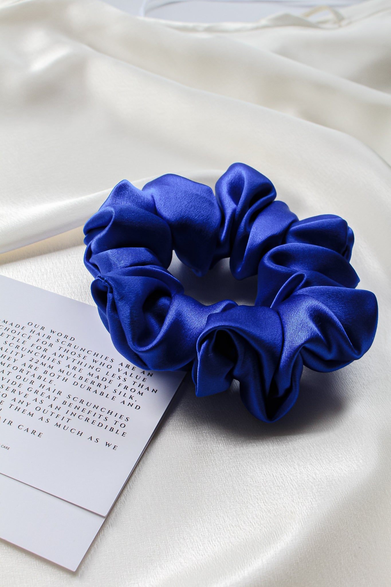 ROYAL BLUE | 100% Mulberry Silk scrunchie