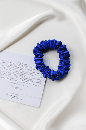 ROYAL BLUE | 100% Mulberry Silk scrunchie