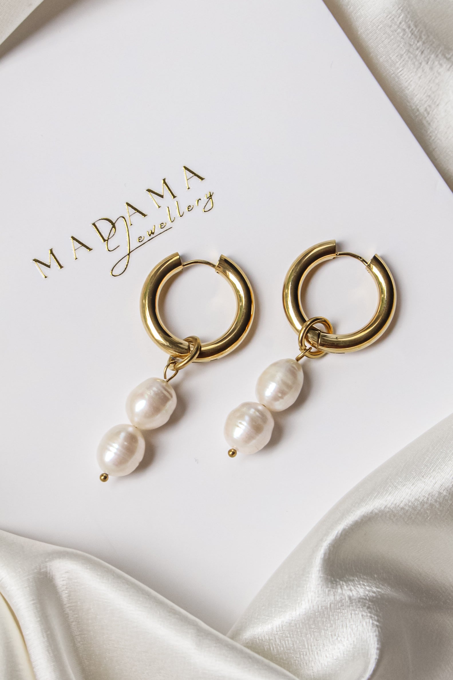 MATILDA | Hoops with Fresh Pearls