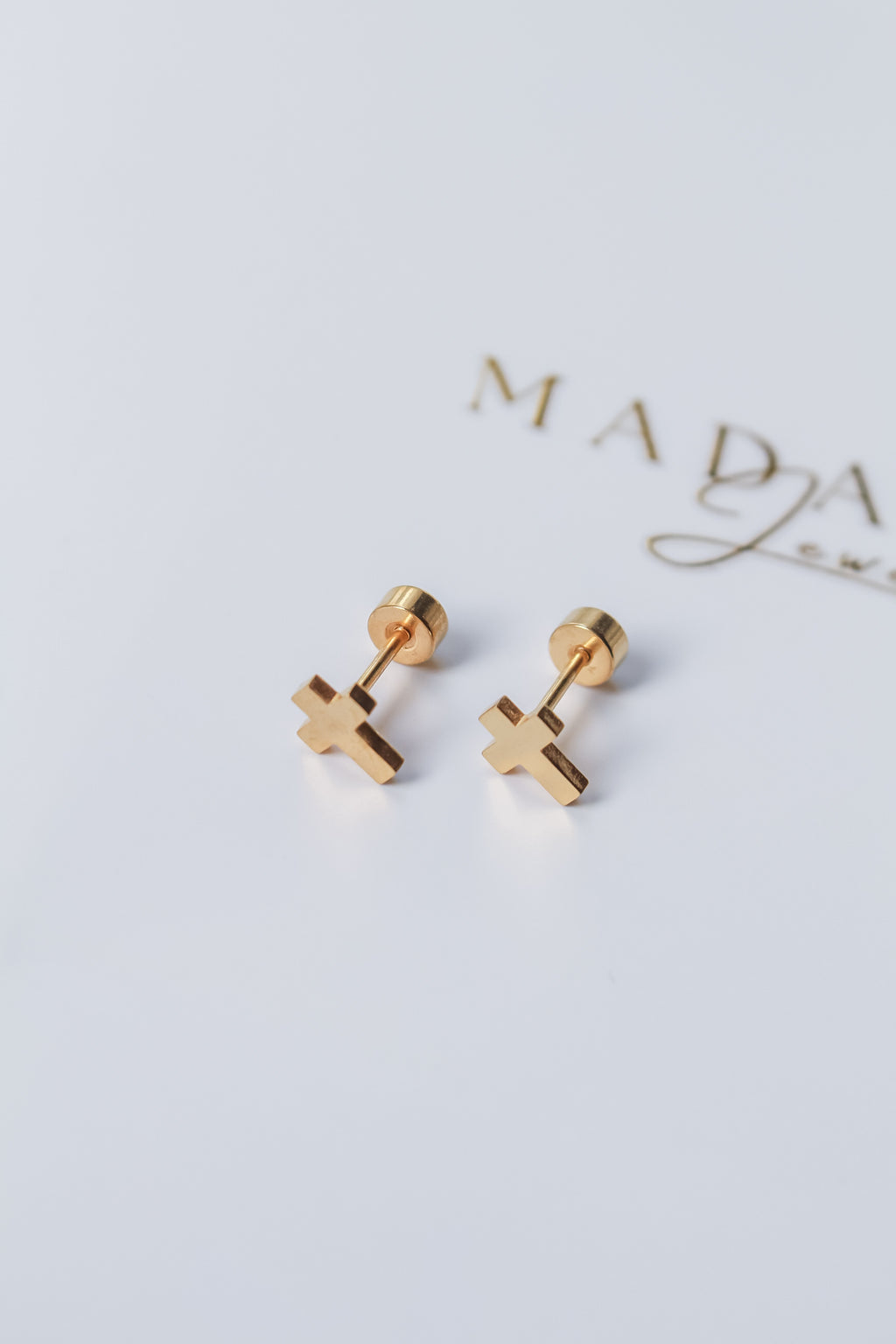 CROSS helix Flat Screw Earrings