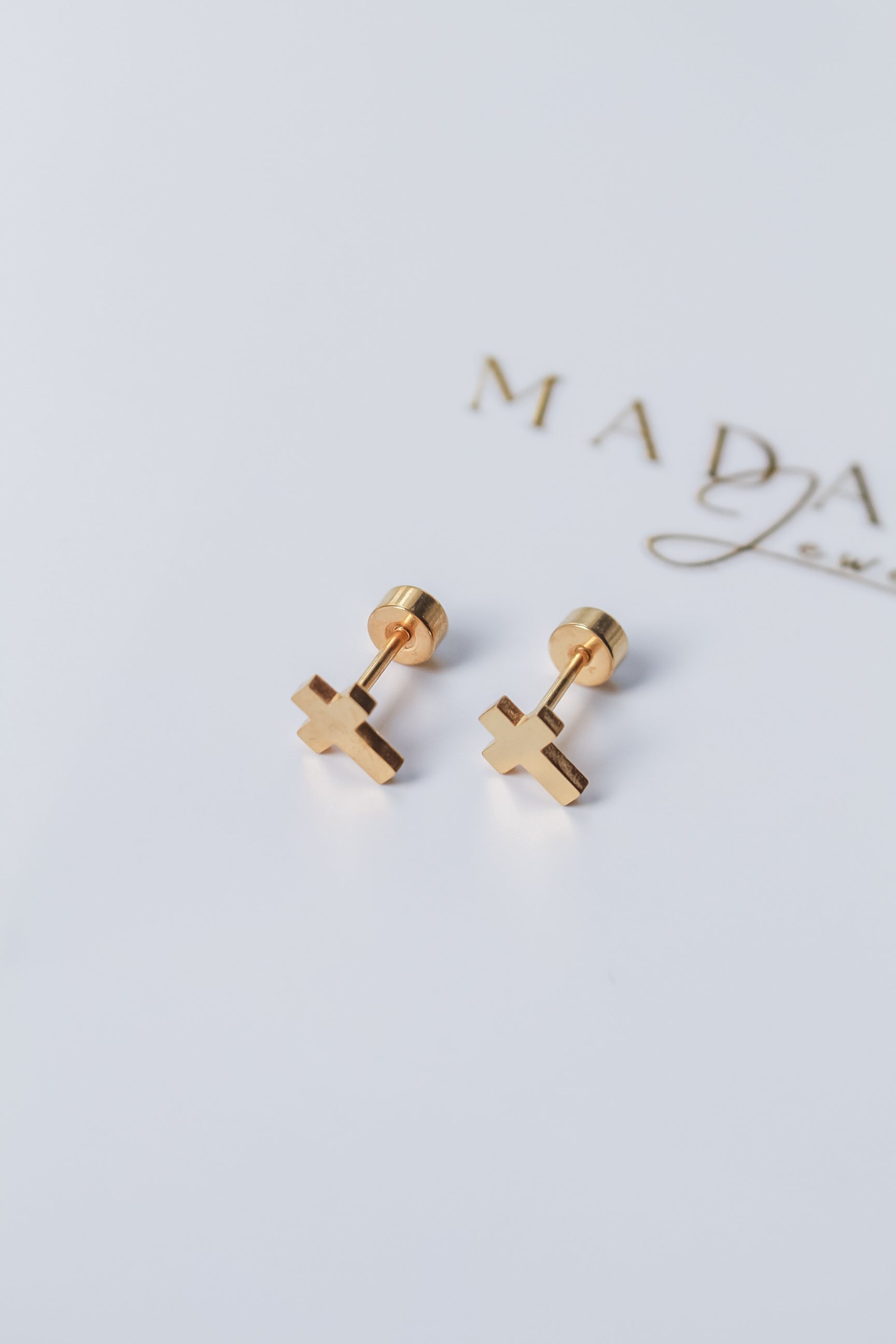 CROSS helix Flat Screw Earrings