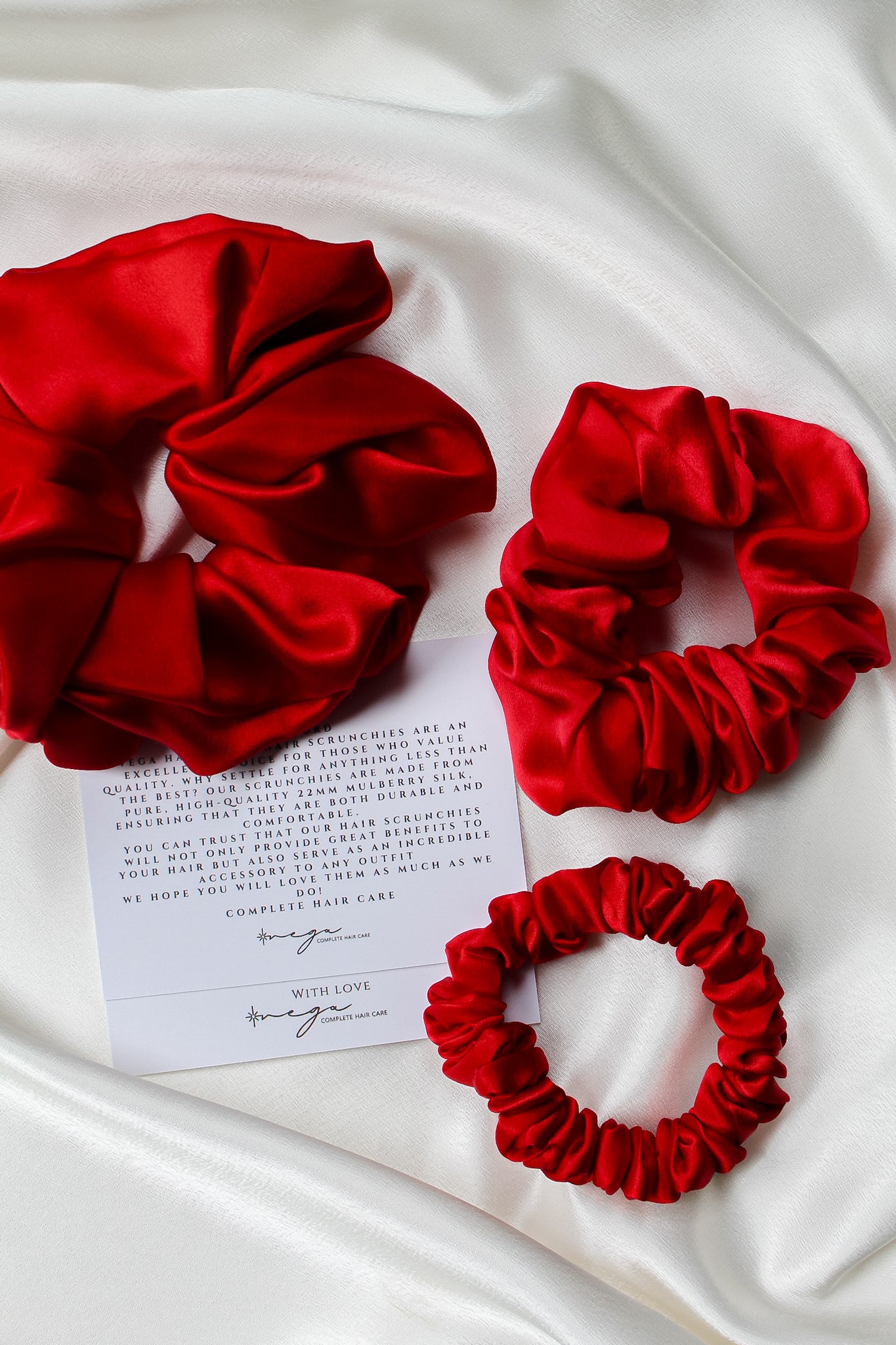 RED | 100% Mulberry Silk scrunchie