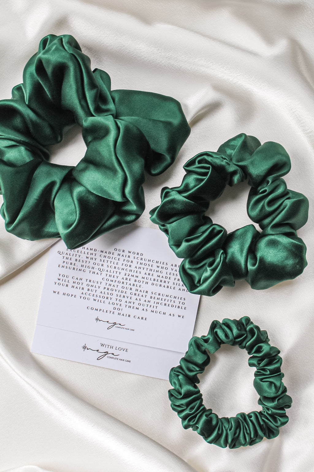 FOREST GREEN | 100% Mulberry Silk scrunchie