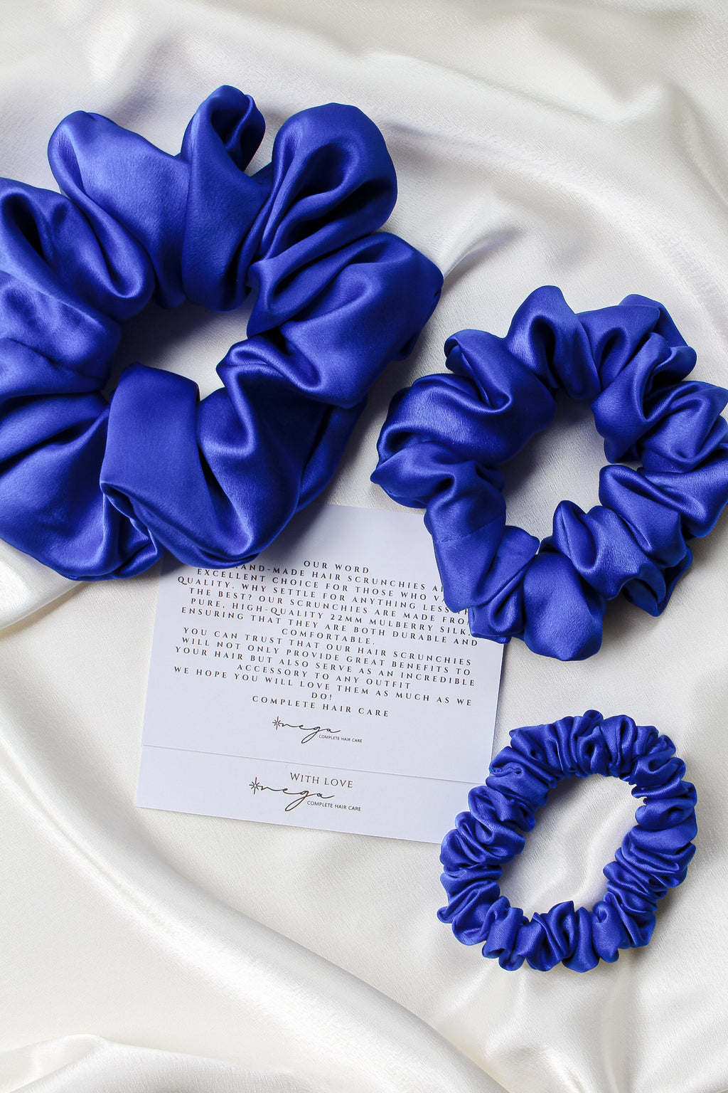 ROYAL BLUE | 100% Mulberry Silk scrunchie