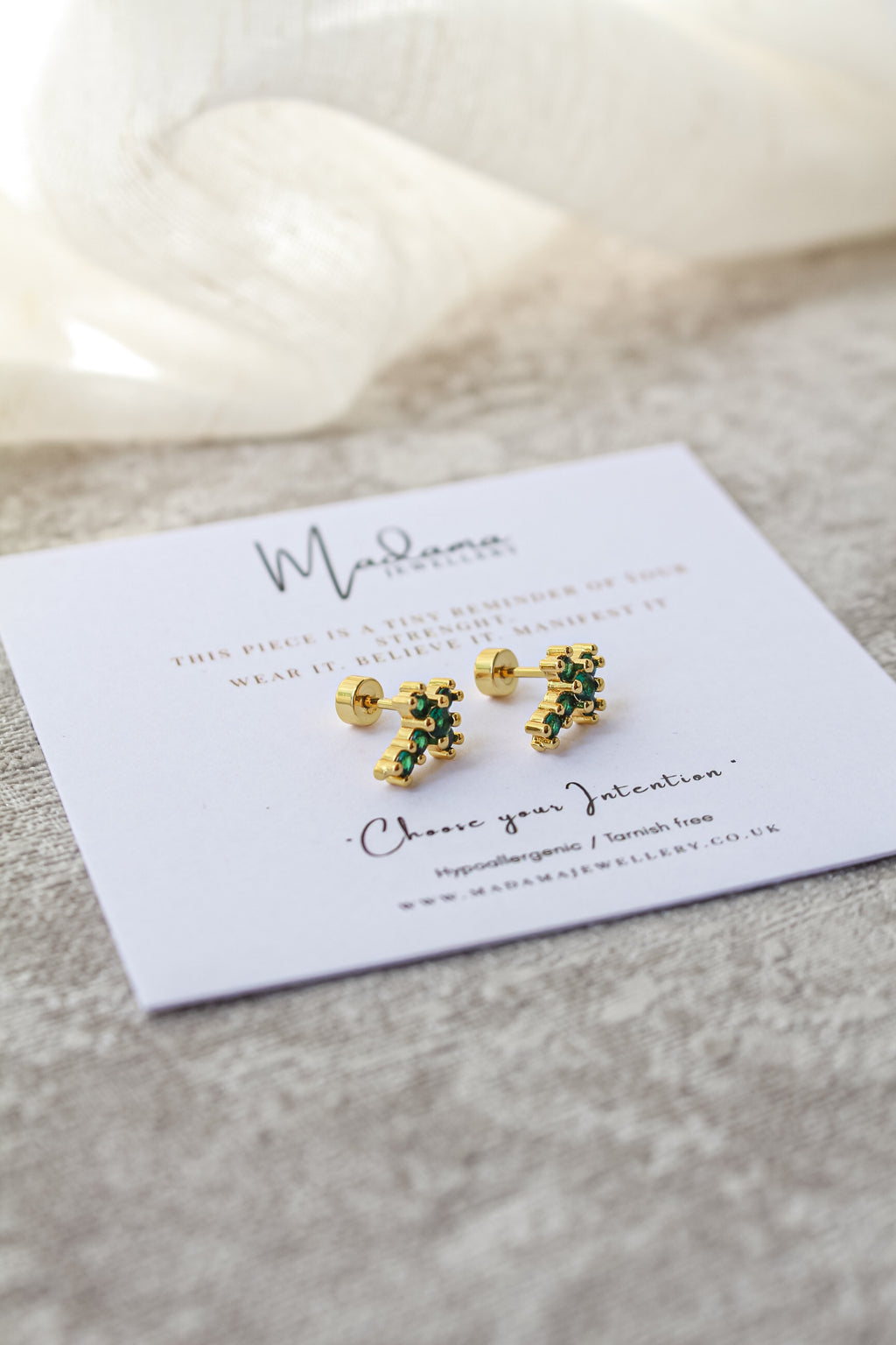 CROSS | Flat screw earrings
