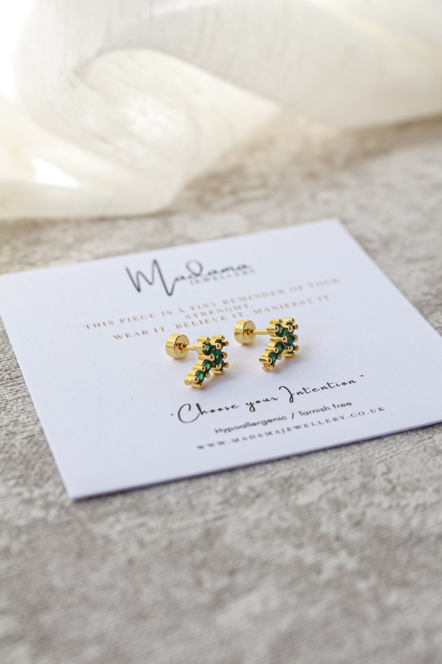 CROSS | Flat screw earrings