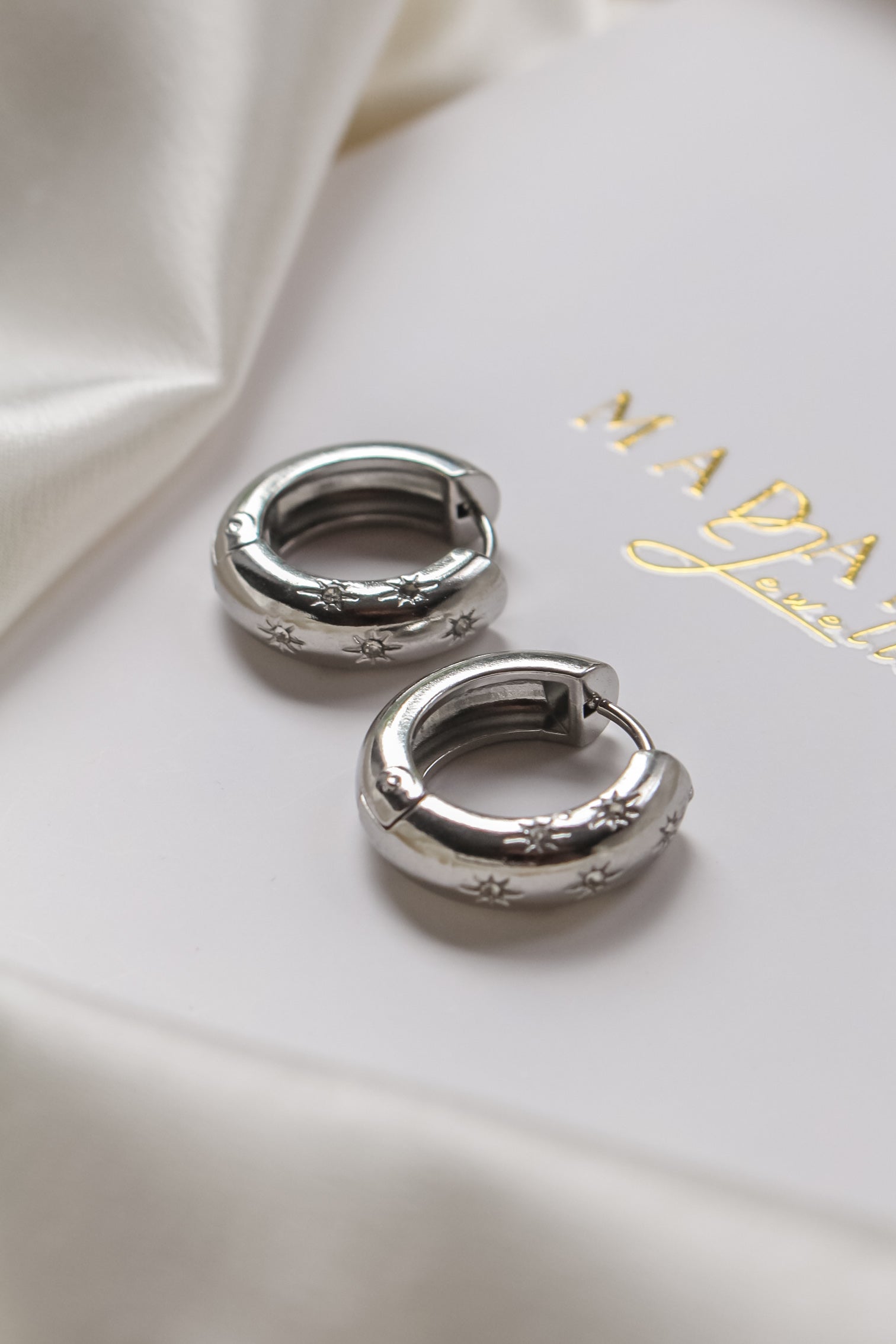 STAR | Silver Chunky Hoops