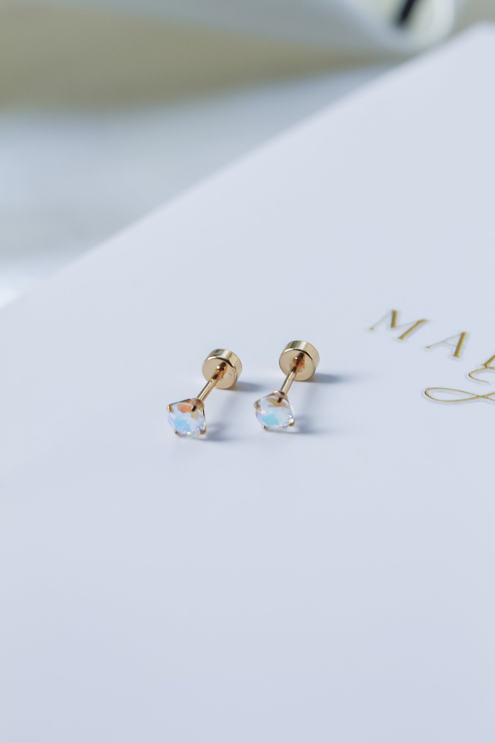 ADA Helix Flat end screw earrings