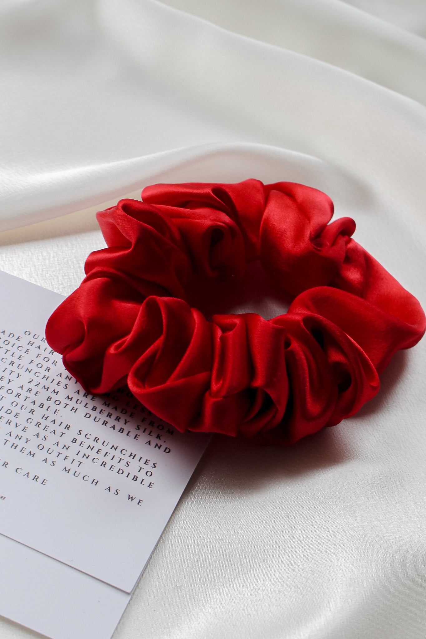 RED | 100% Mulberry Silk scrunchie