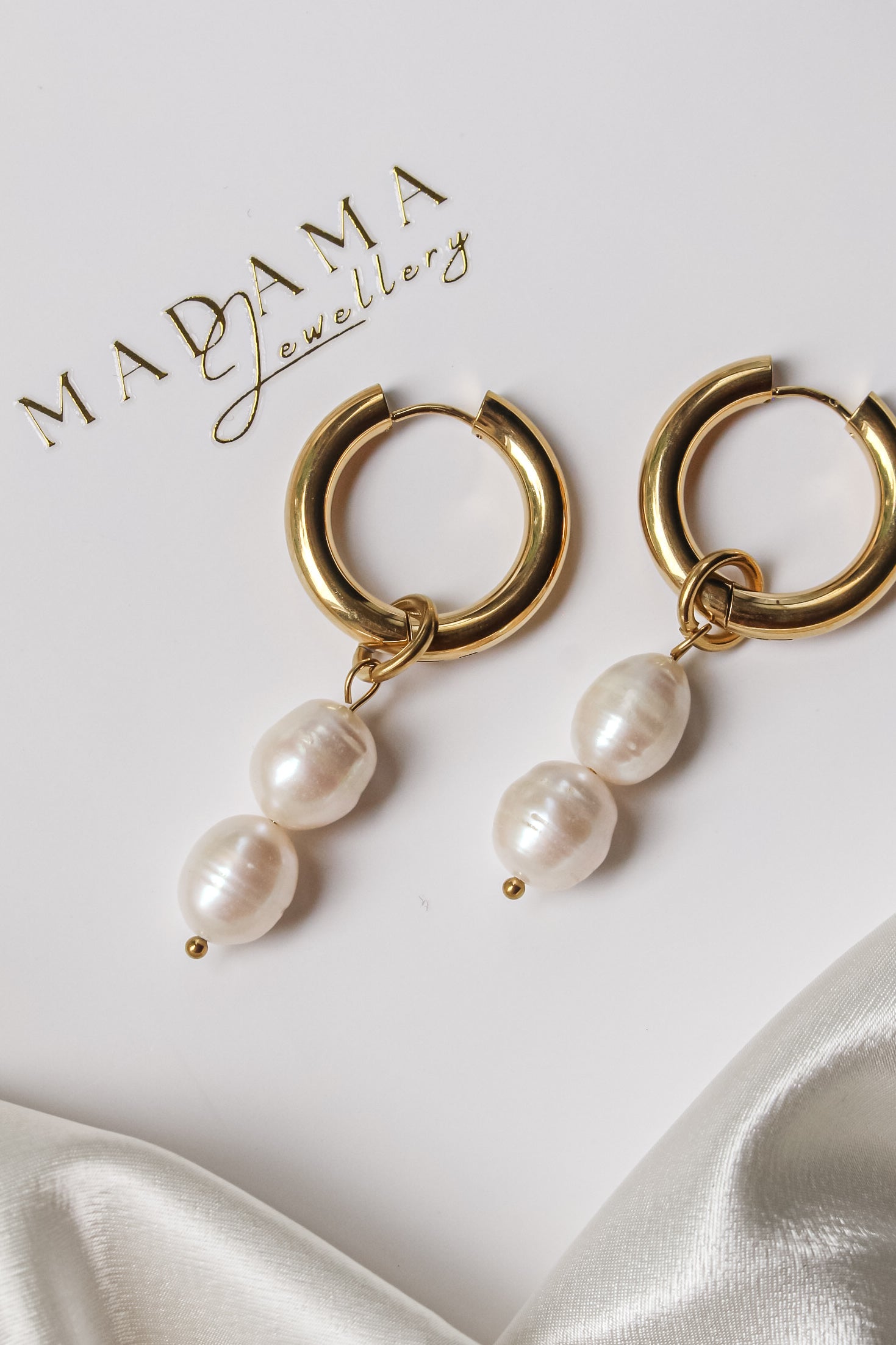 MATILDA | Hoops with Fresh Pearls