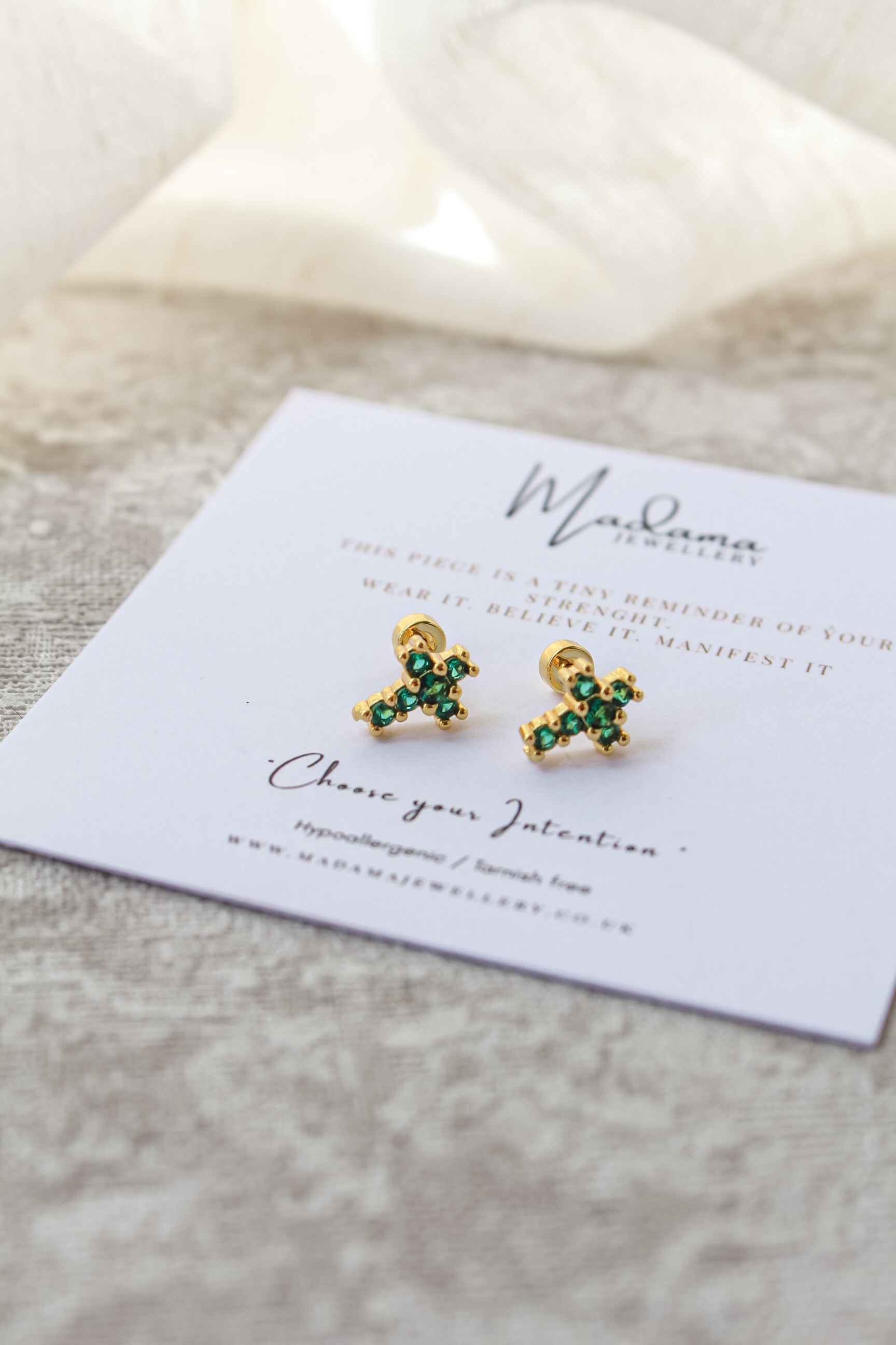 CROSS | Flat screw earrings