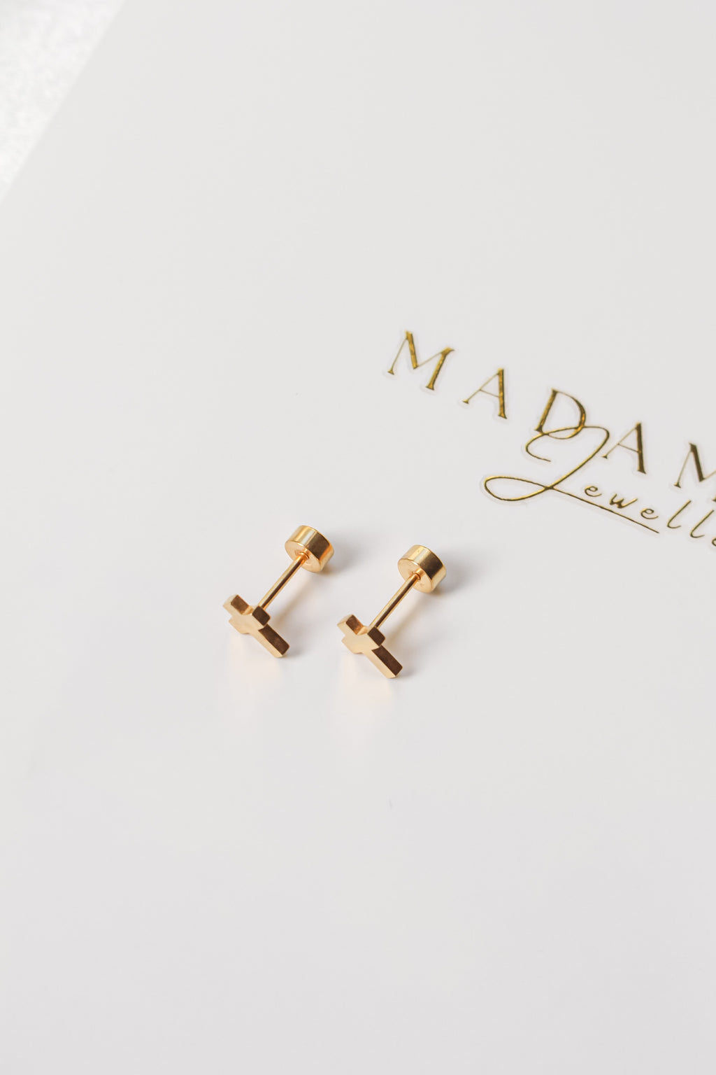 CROSS helix Flat Screw Earrings
