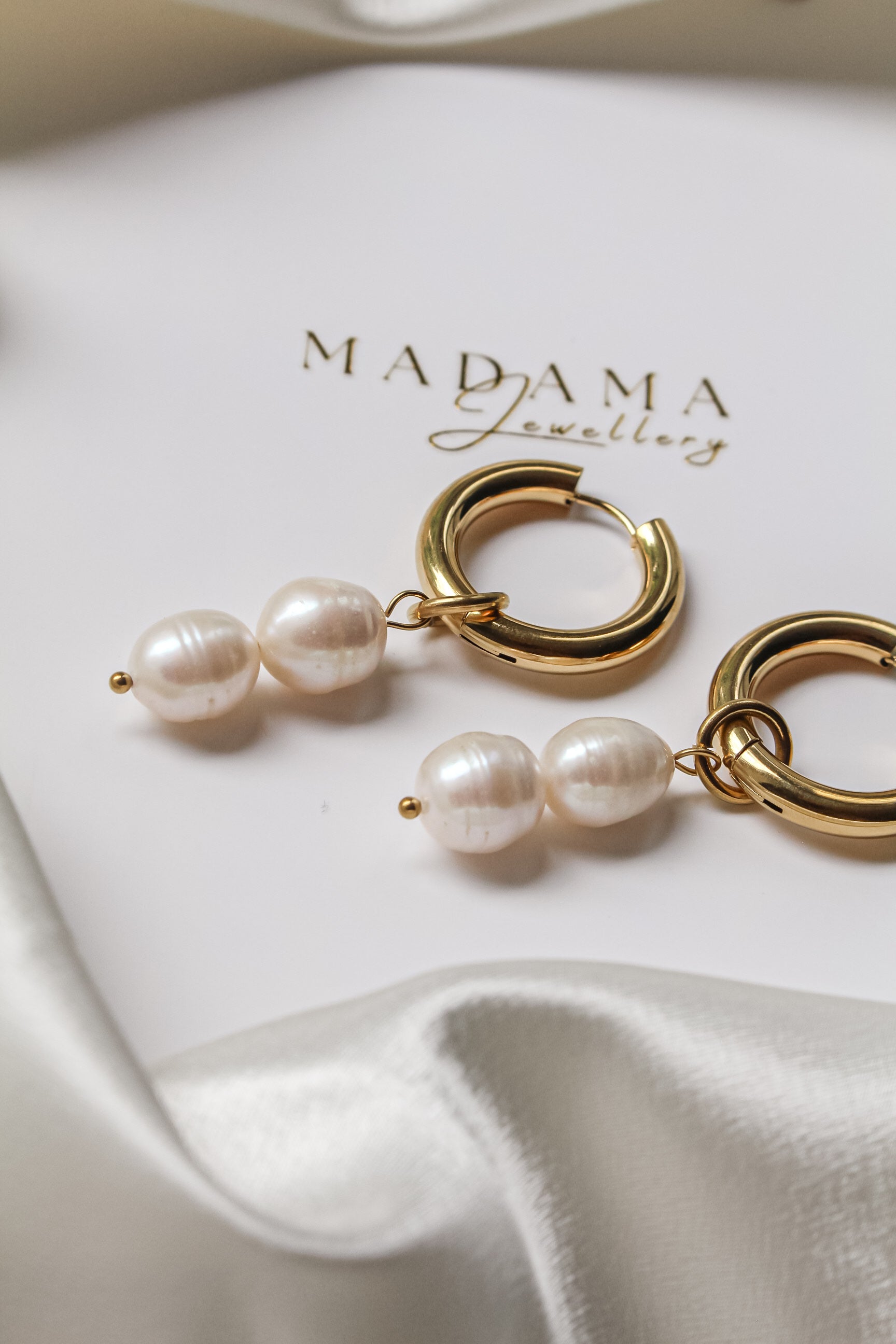 MATILDA | Hoops with Fresh Pearls