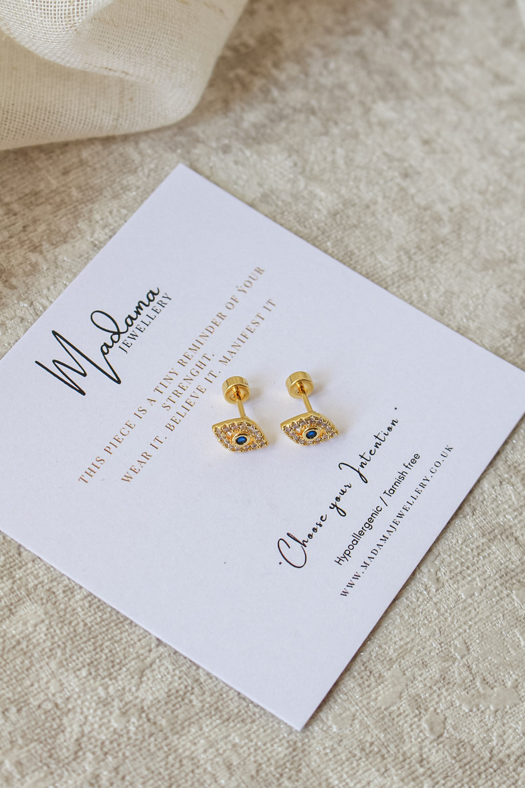 EVIL EYE | Screw end Earrings