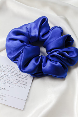 ROYAL BLUE | 100% Mulberry Silk scrunchie