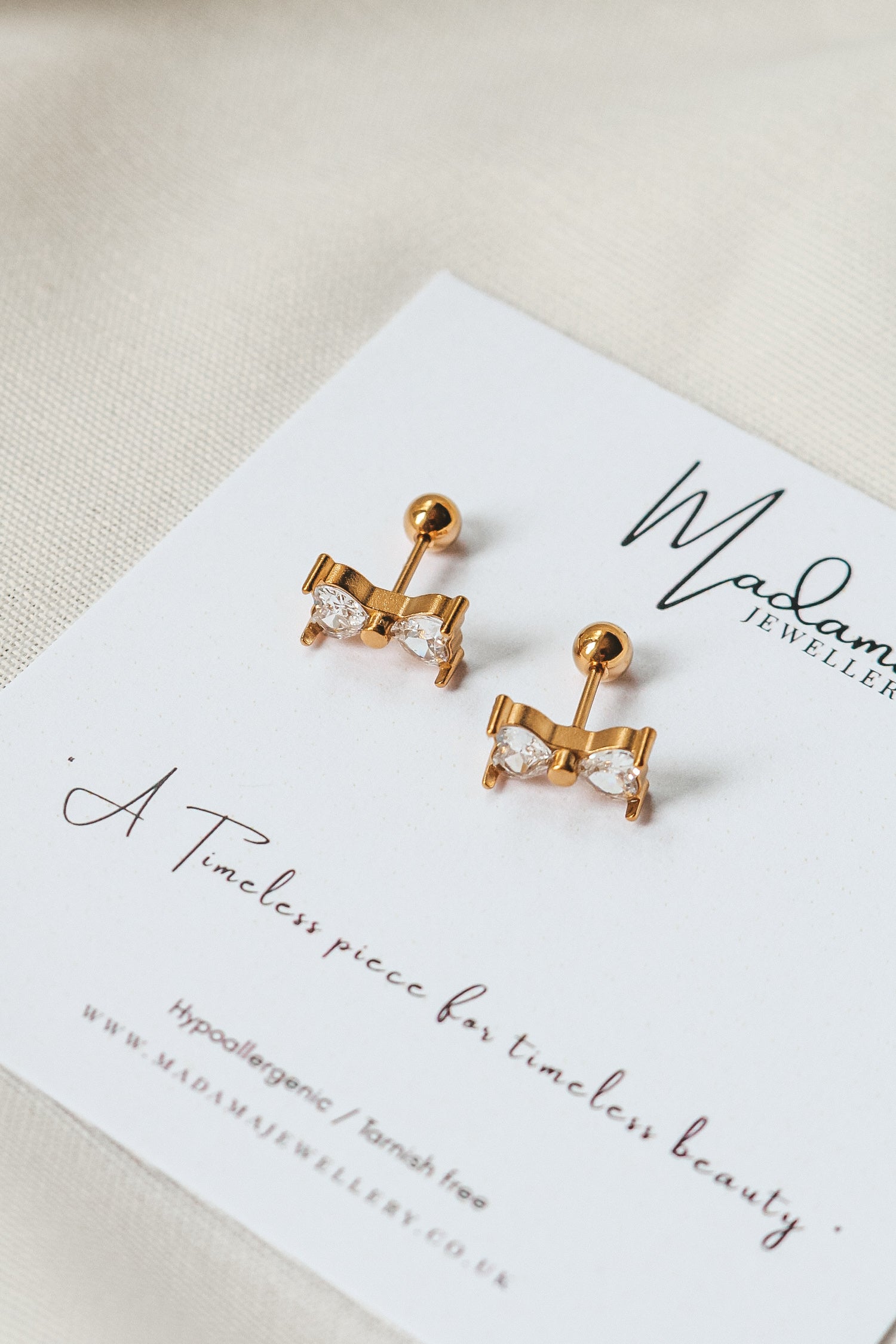 BOW | Screw end Earrings