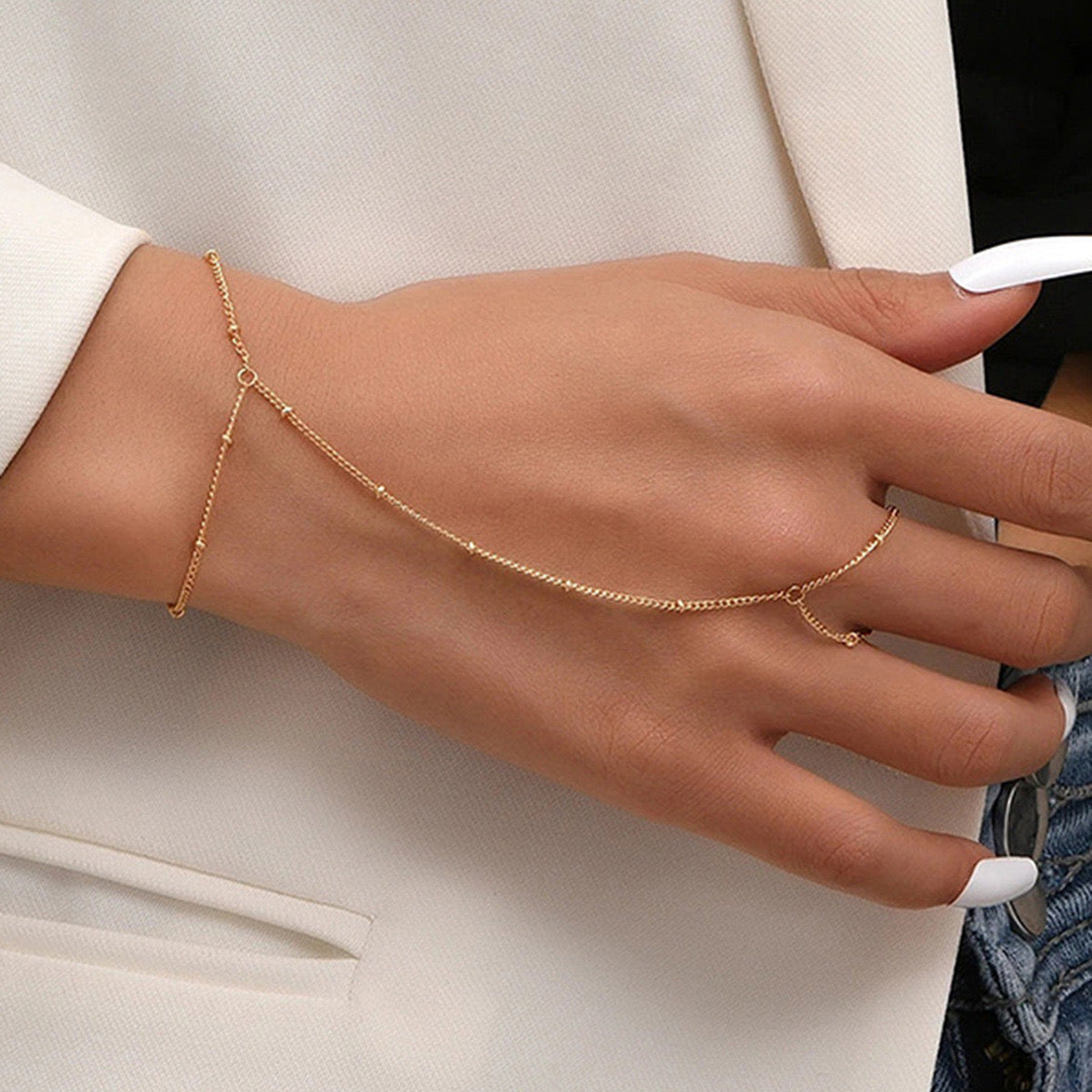 MINIMALIST | Chain bracelet with Ring